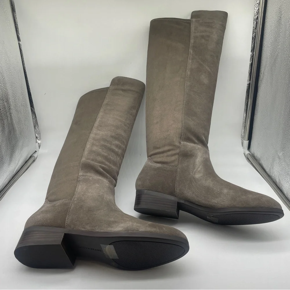 Lucky Brand Calypso Falcon Over the‎ Knee Suede Boots Wide Calf Women's Size 9.5